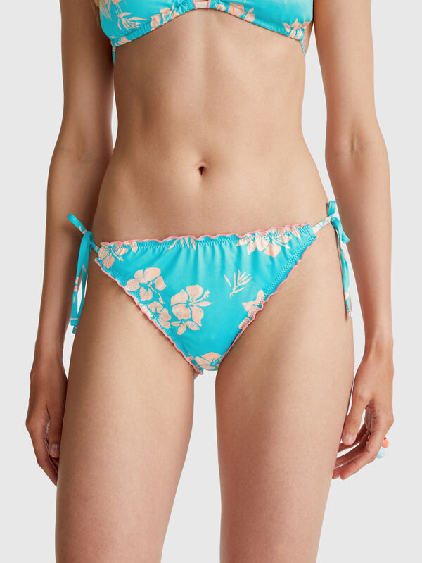 Swim bottoms with flower print Women