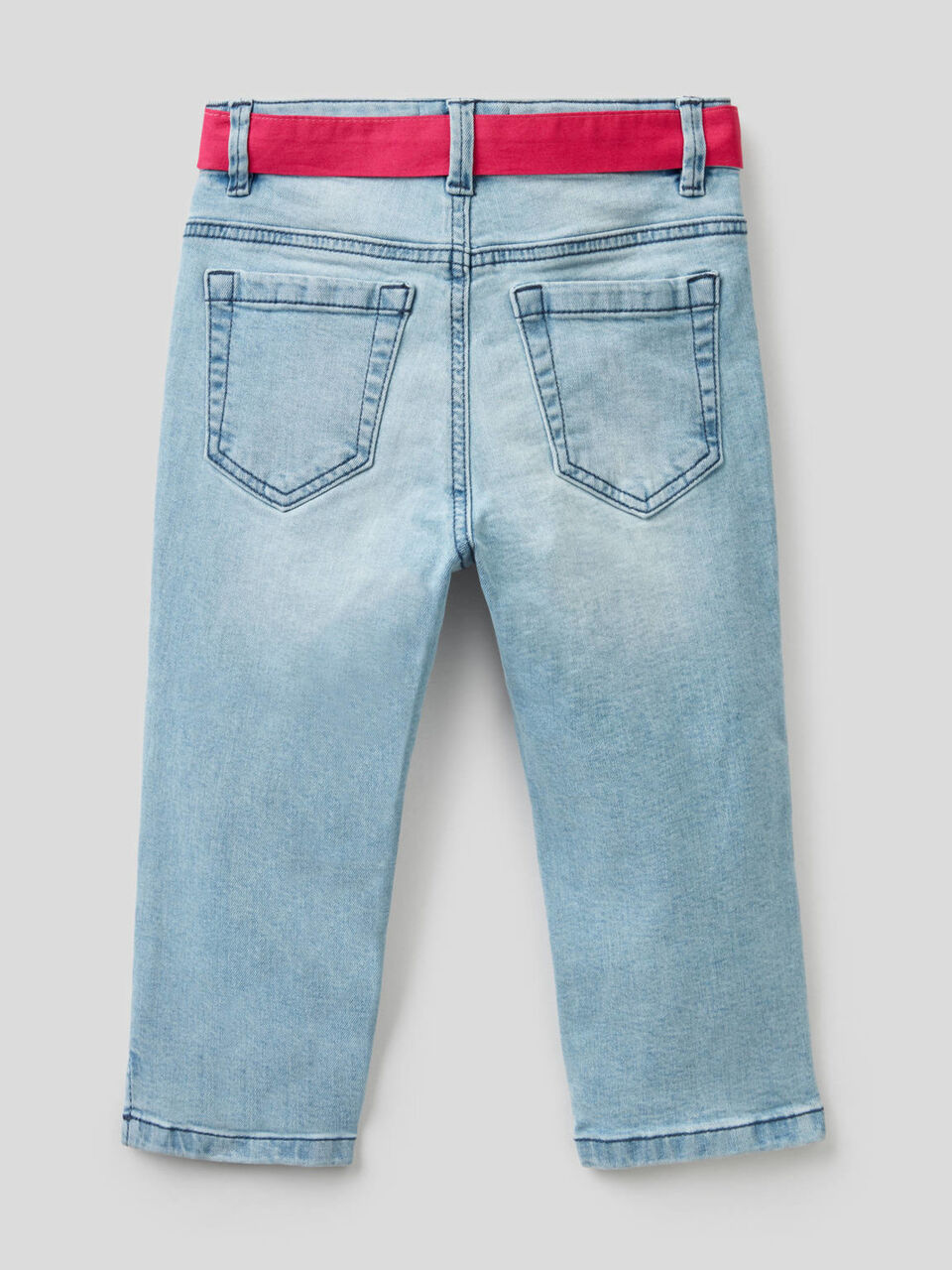 Stretch jeans with fabric belt image number 2