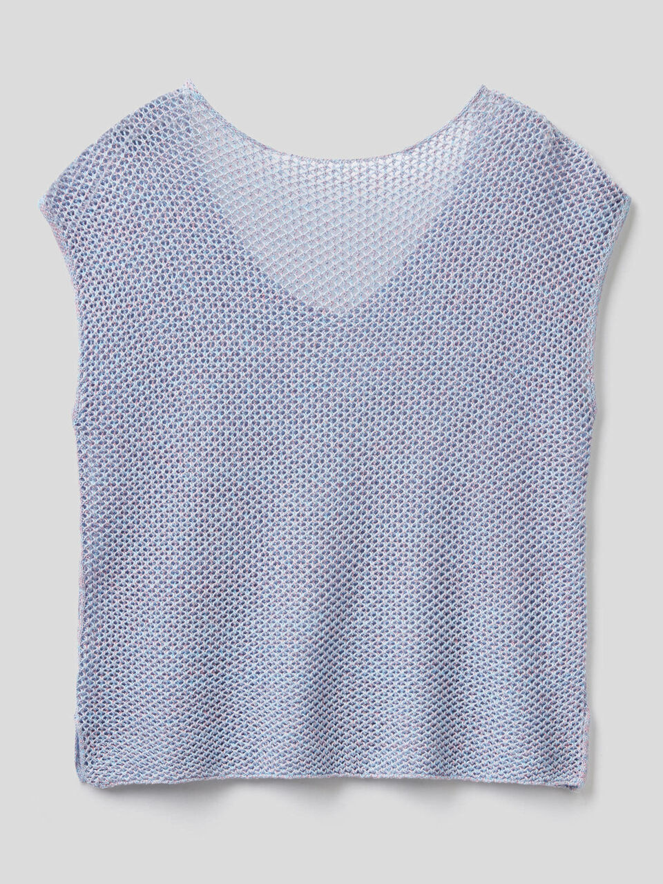 Mesh knit sweater in 100% cotton image number 2