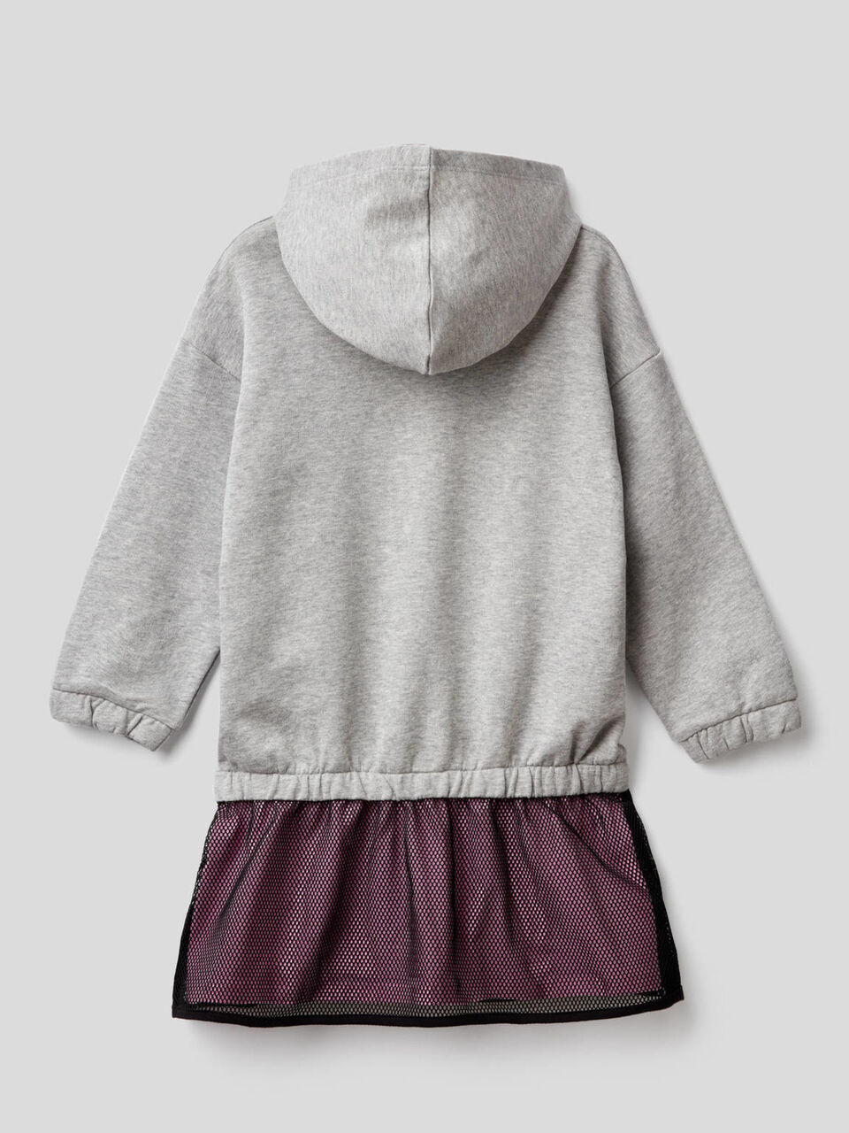 Sweat dress with double layer skirt image number 2