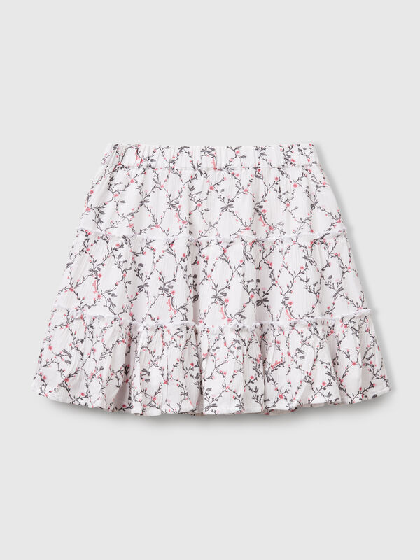 Floral mini skirt with ruffle Junior Girl