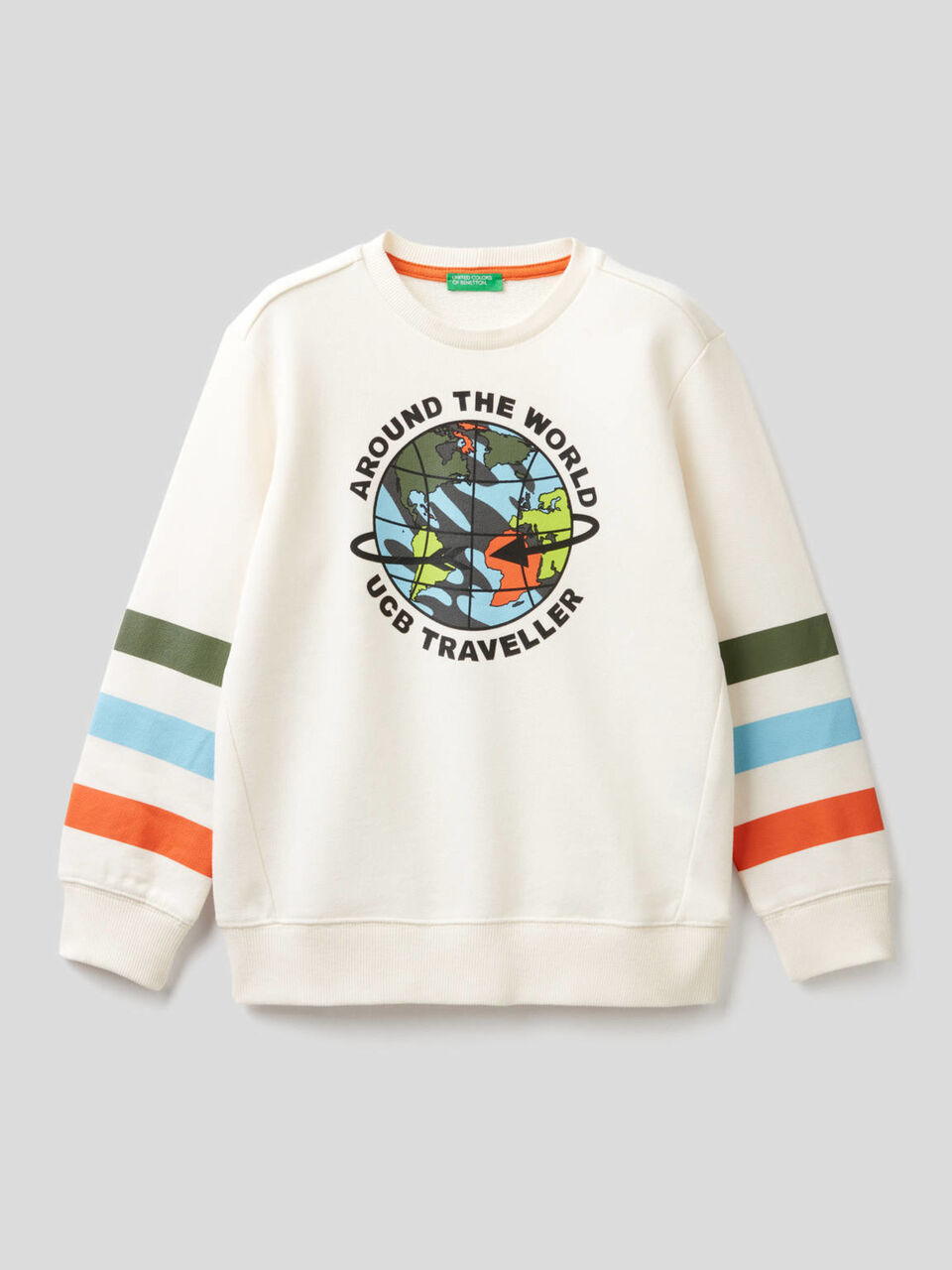 100% cotton sweatshirt with print image number 1