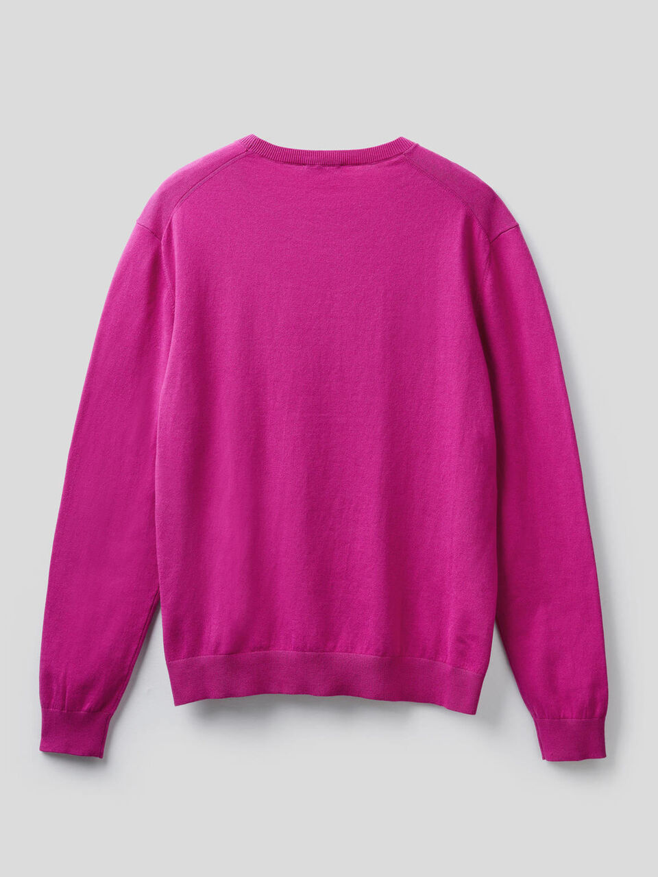Crew neck sweater in cotton blend image number 2