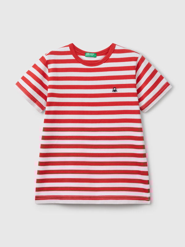100% cotton striped t-shirt Junior Boy