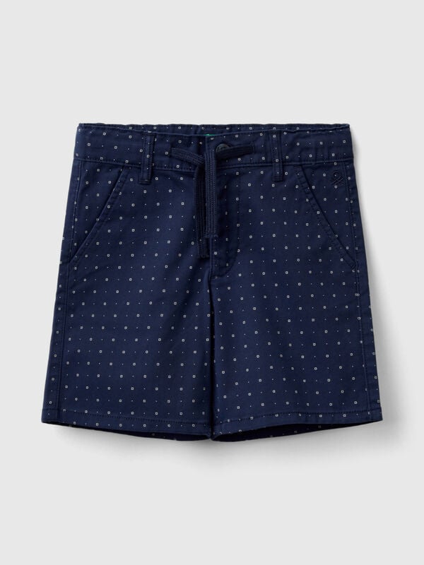 Micro patterned shorts with drawstring Junior Boy