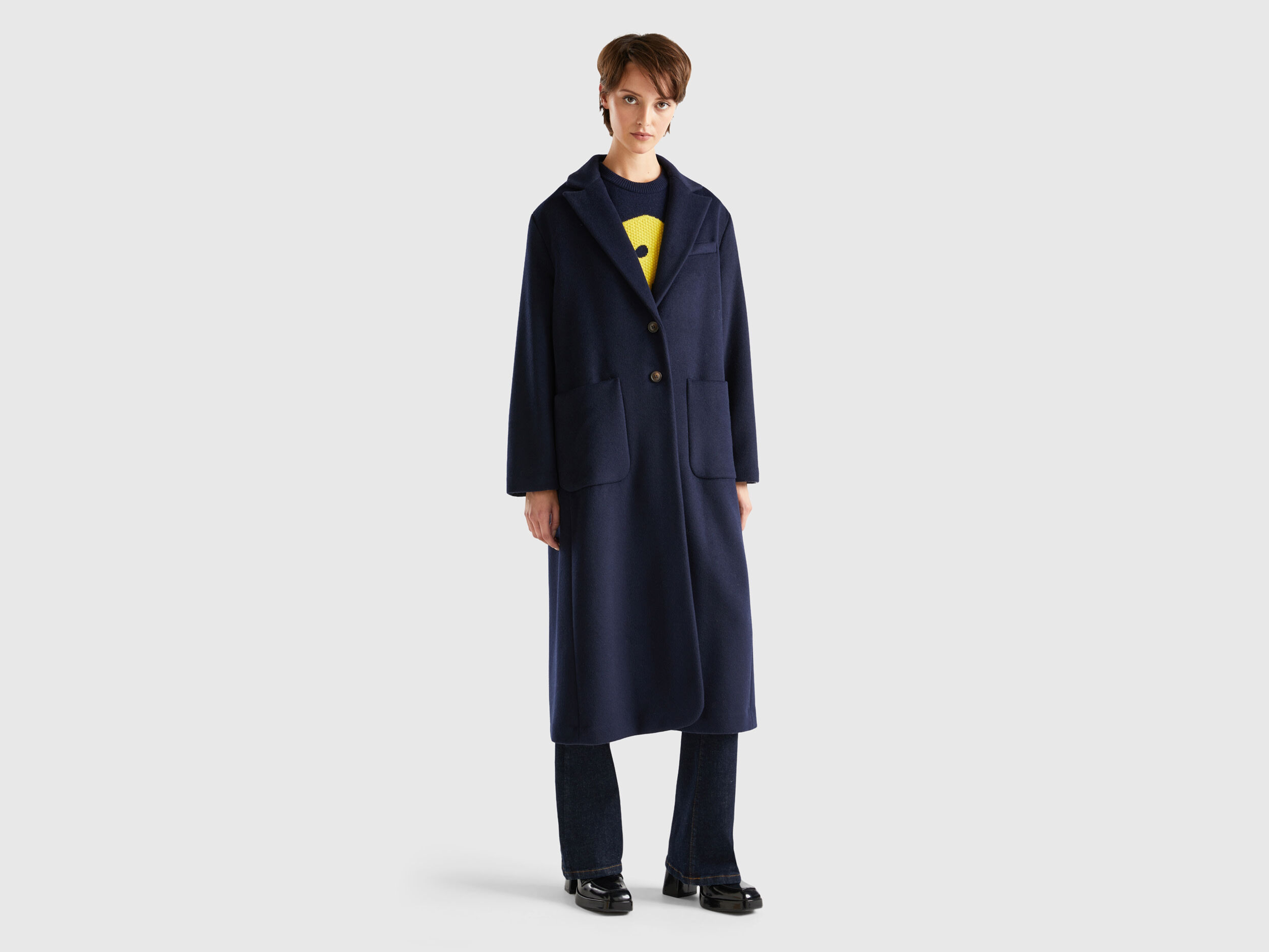 Midi length 2025 wool coat