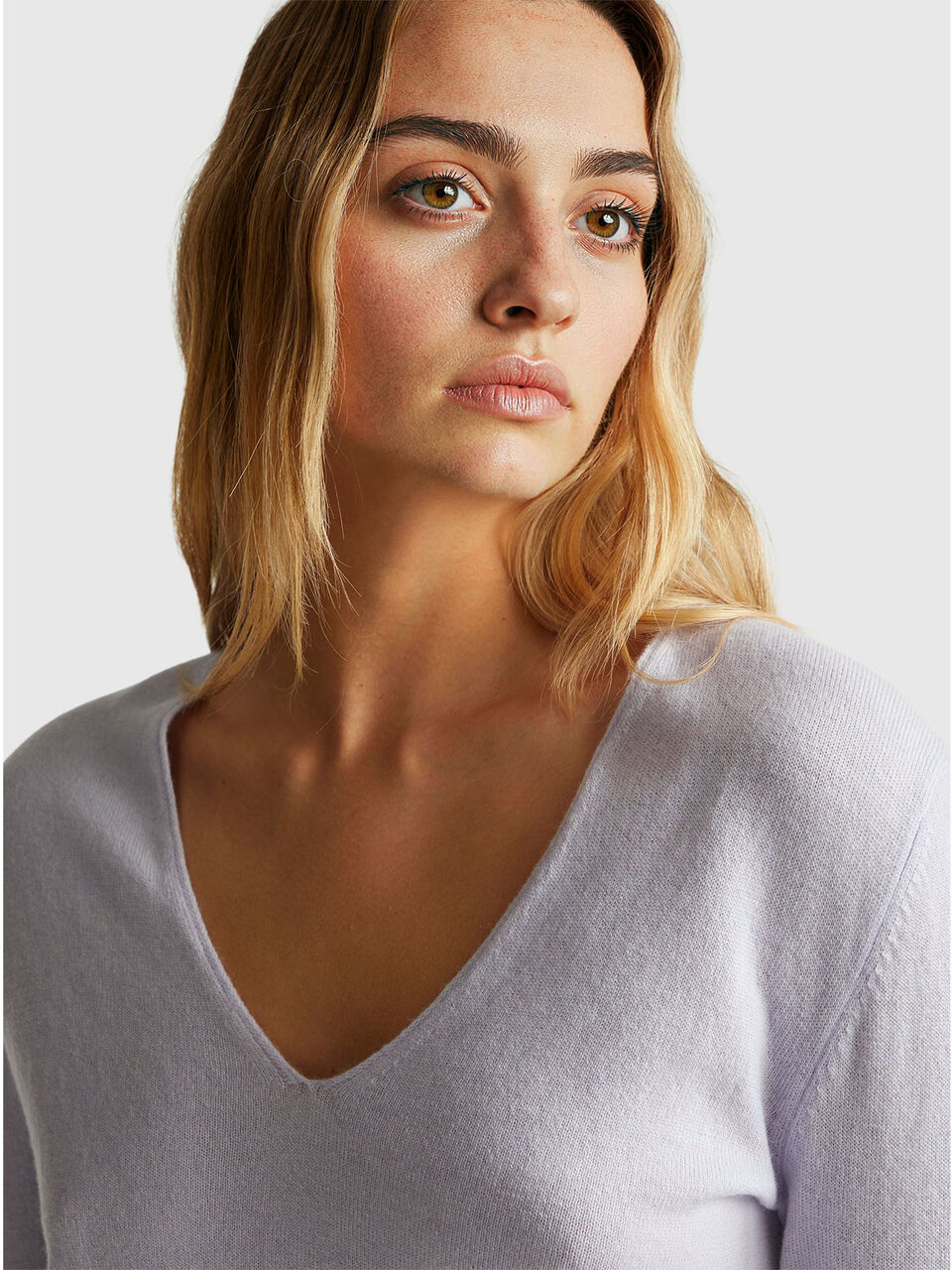 V NECK SWEATER L/S Women image number null