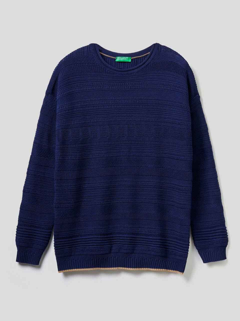 Knit sweater in 100% cotton image number 1