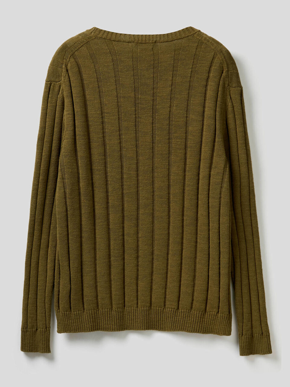 Ribbed sweater in linen blend cotton image number 2