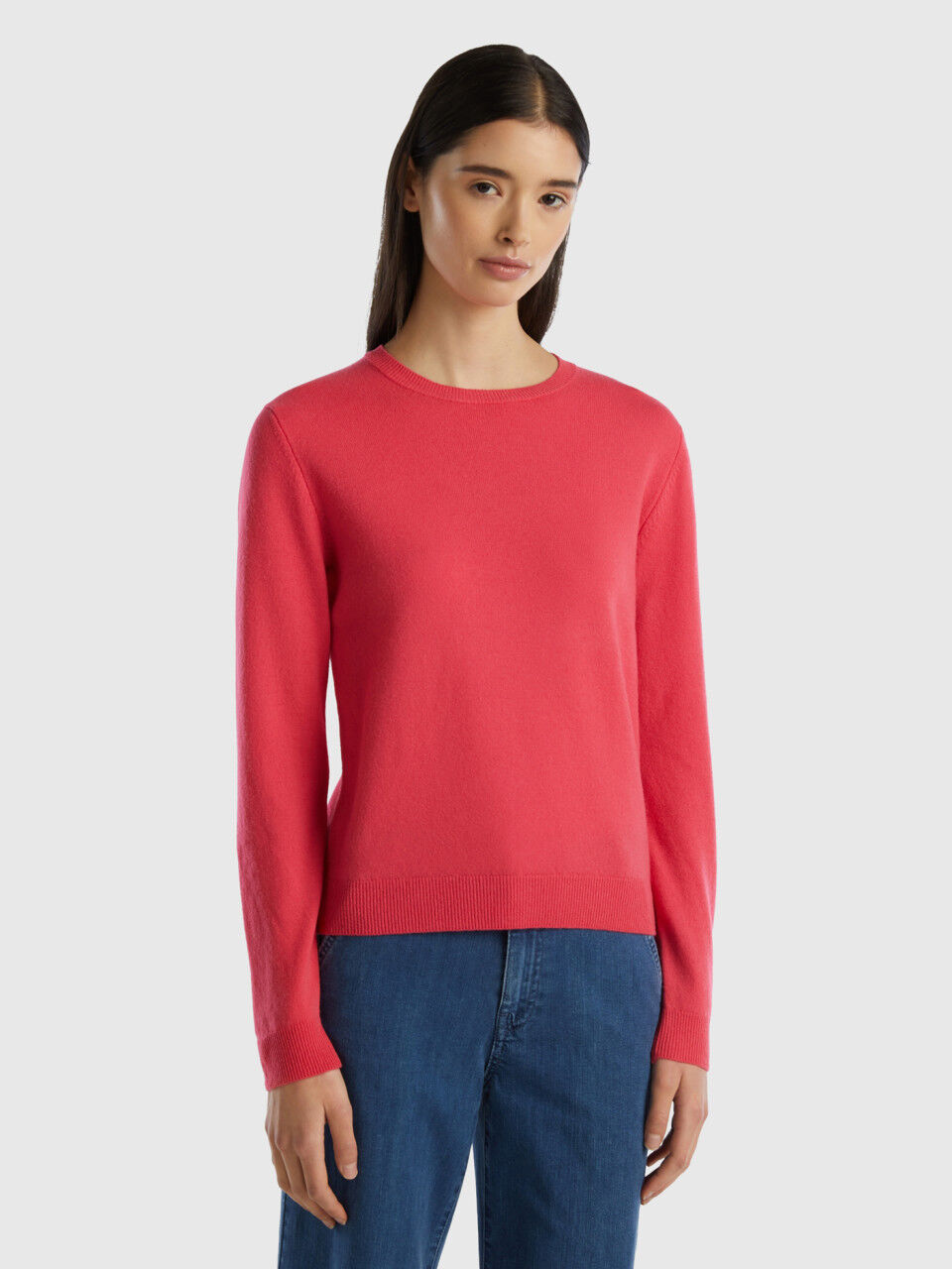 Merino wool crew neck new arrivals sweater women's