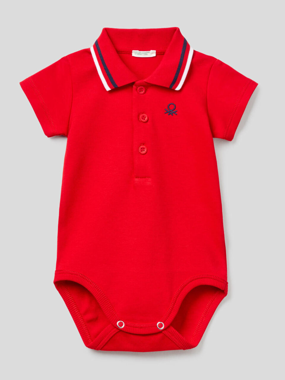 Bodysuit polo in organic cotton image number 1