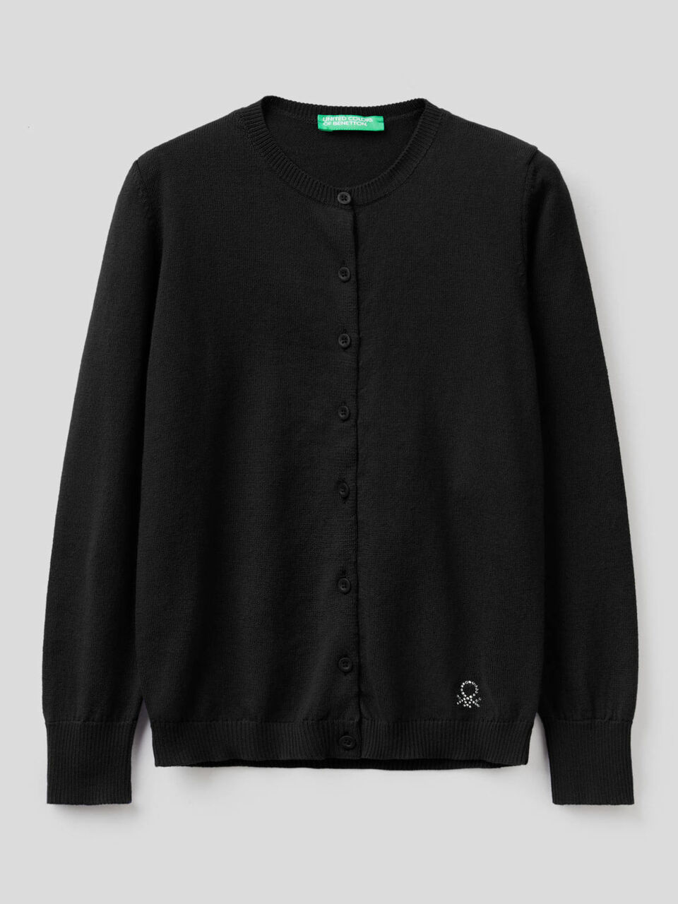 Tricot cardigan in 100% cotton image number 1