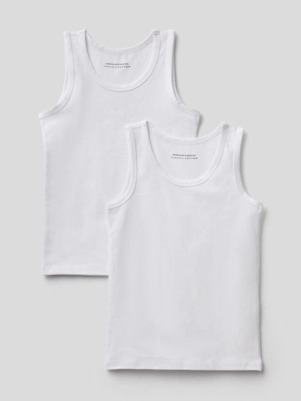 Two tank tops in stretch organic cotton image number 1