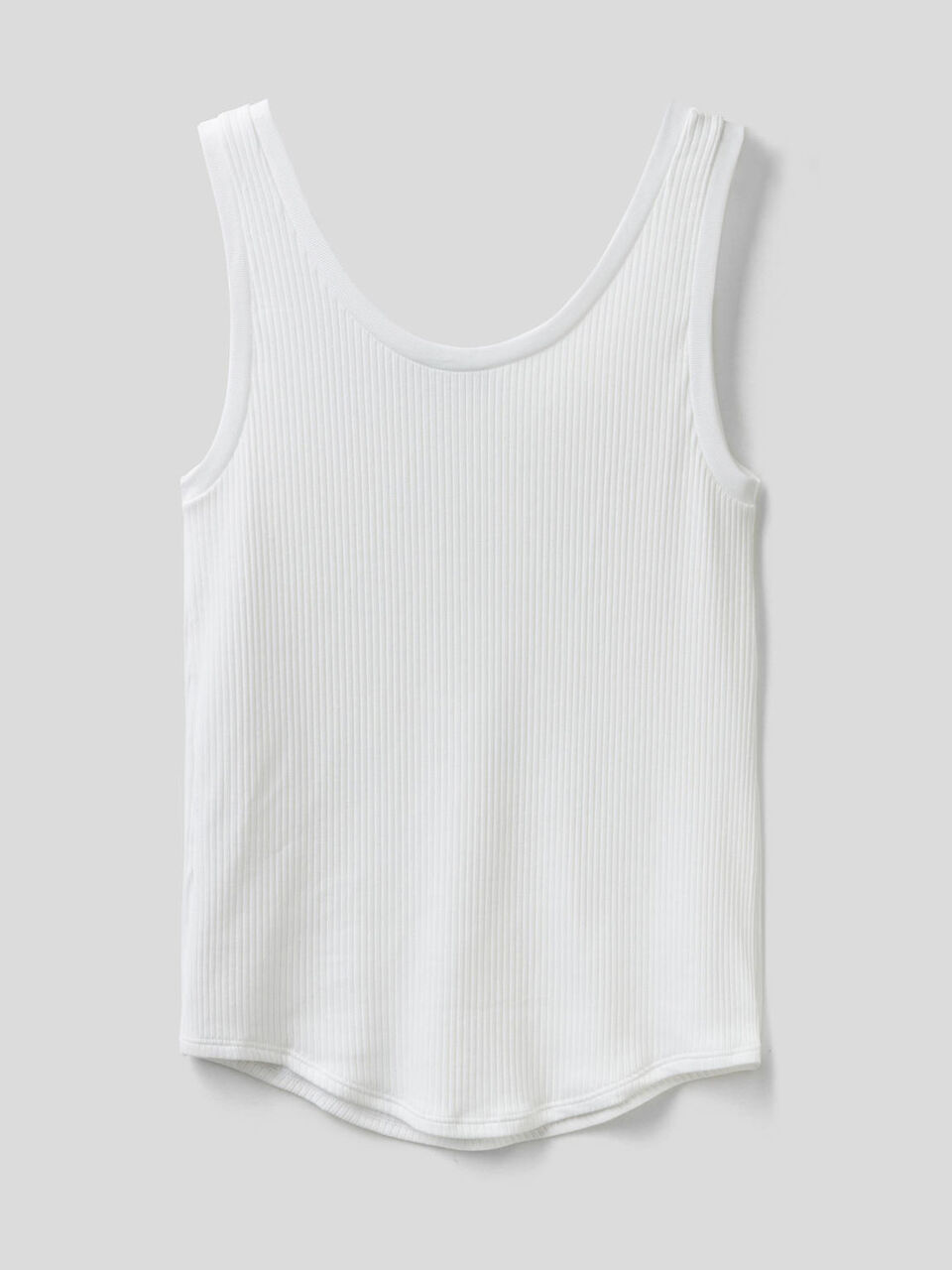 Ribbed wide shoulder tank top image number 2