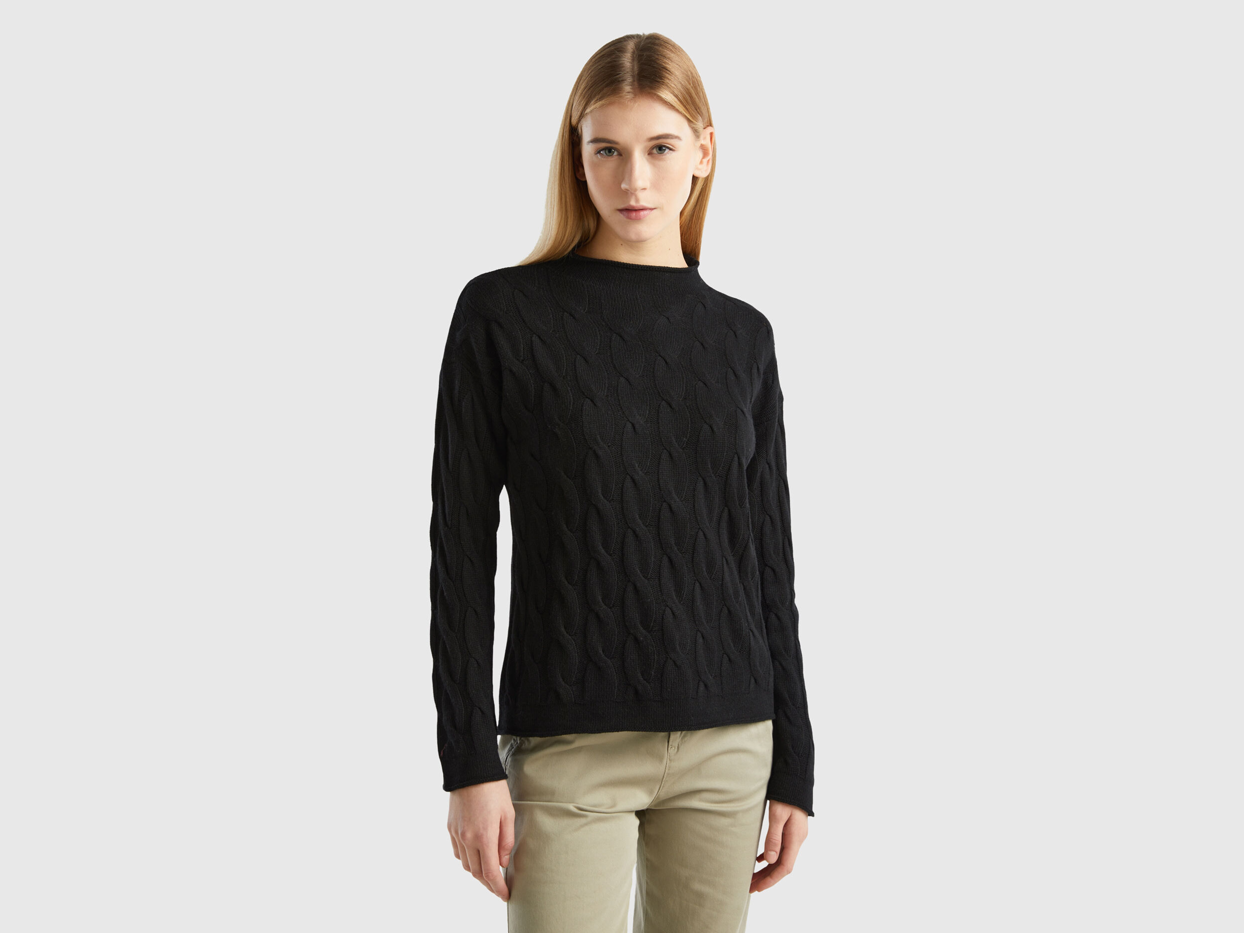 Womens sweater black top