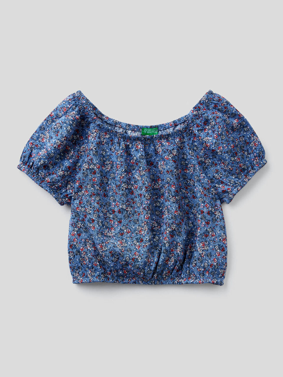 Crop top with floral print image number 1
