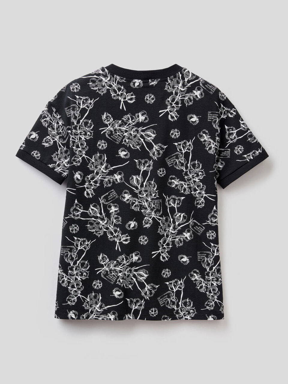 Printed t-shirt in stretch cotton image number 2