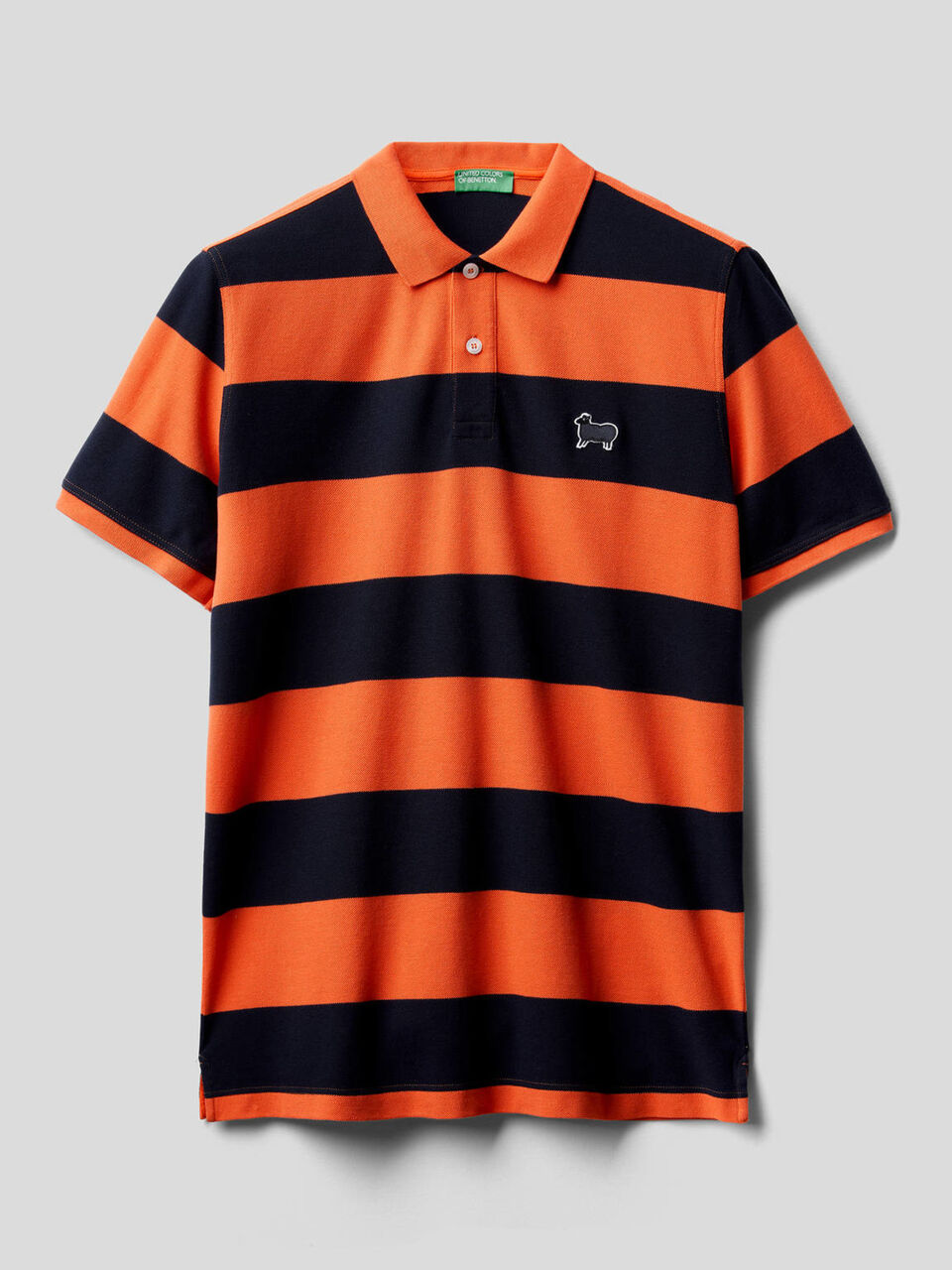 Regular fit polo in 100% cotton image number 1