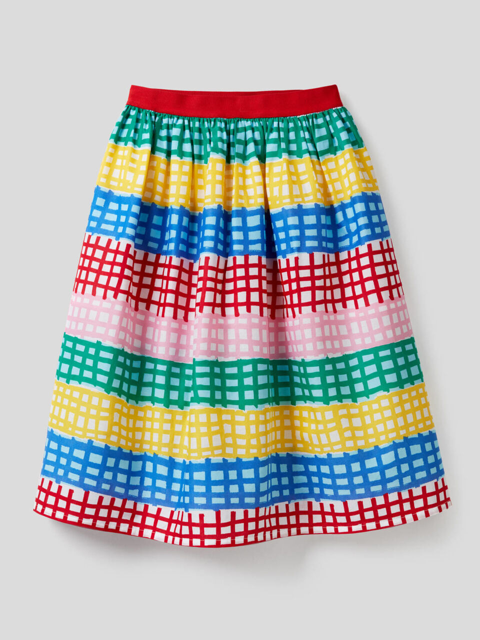 Printed skirt in 100% cotton image number 1