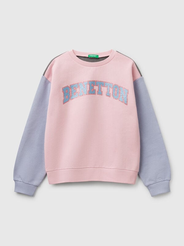 Sweatshirt with glittery print Junior Girl