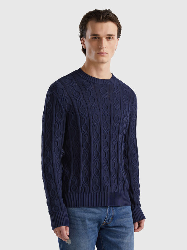 Monogram sweater in 100% cotton Men