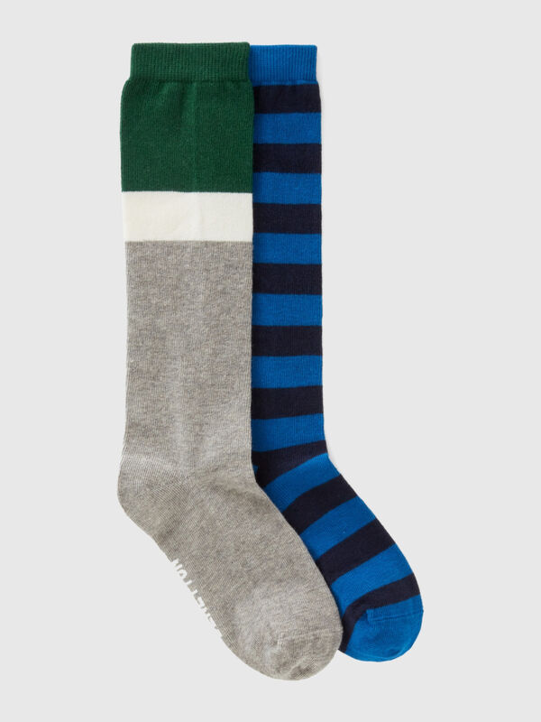Two pairs of jacquard socks