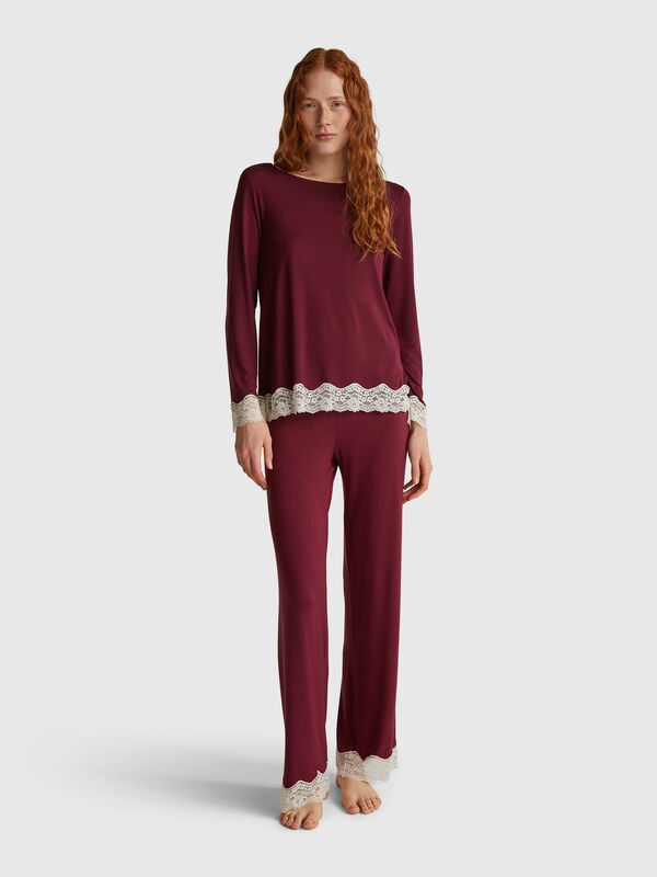 Flowy trousers with lace Women