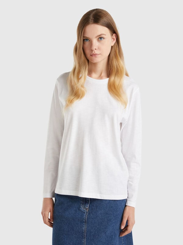 Long sleeve light cotton t-shirt Women