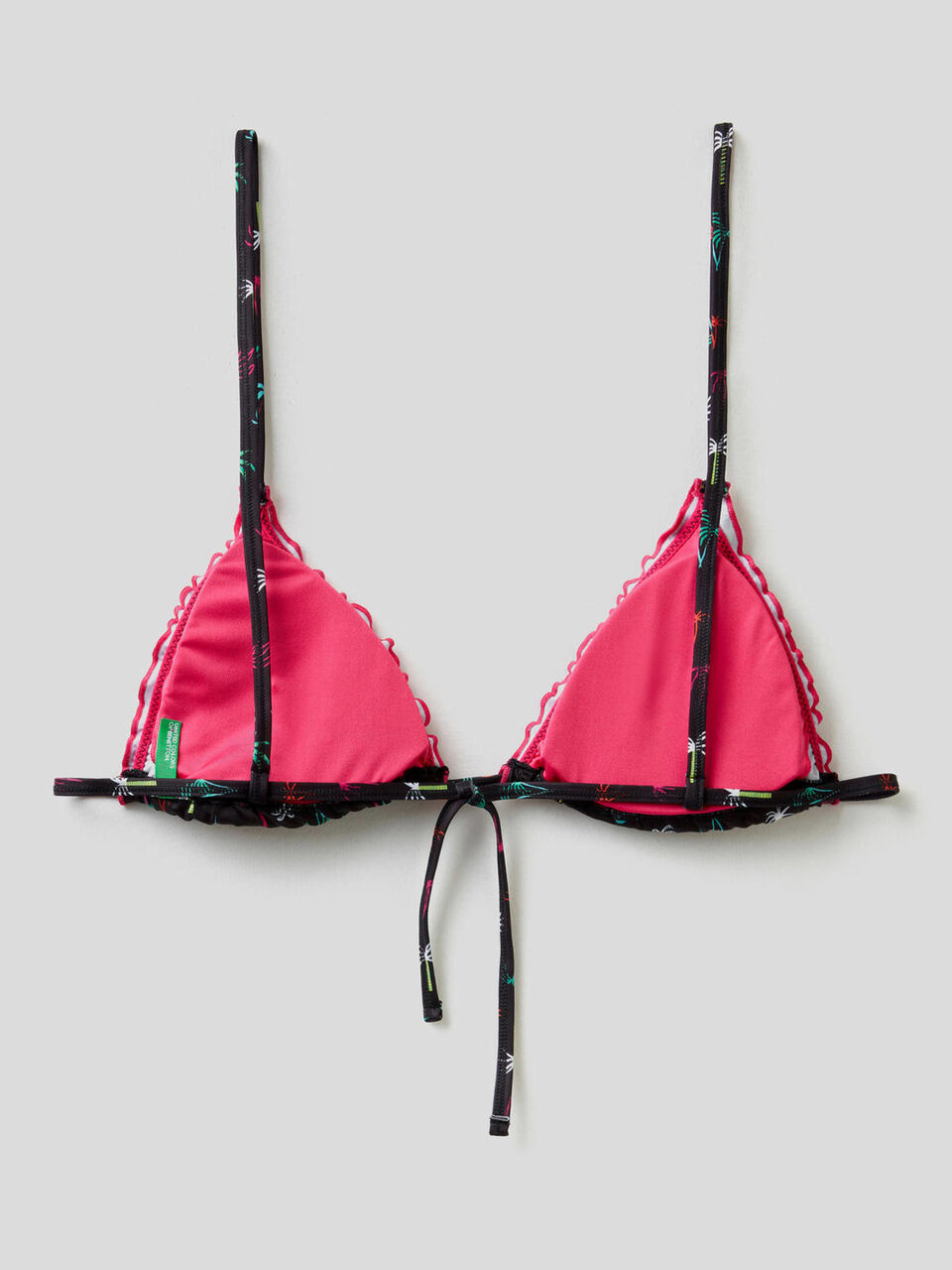 Triangle swimsuit with palmette print image number 2