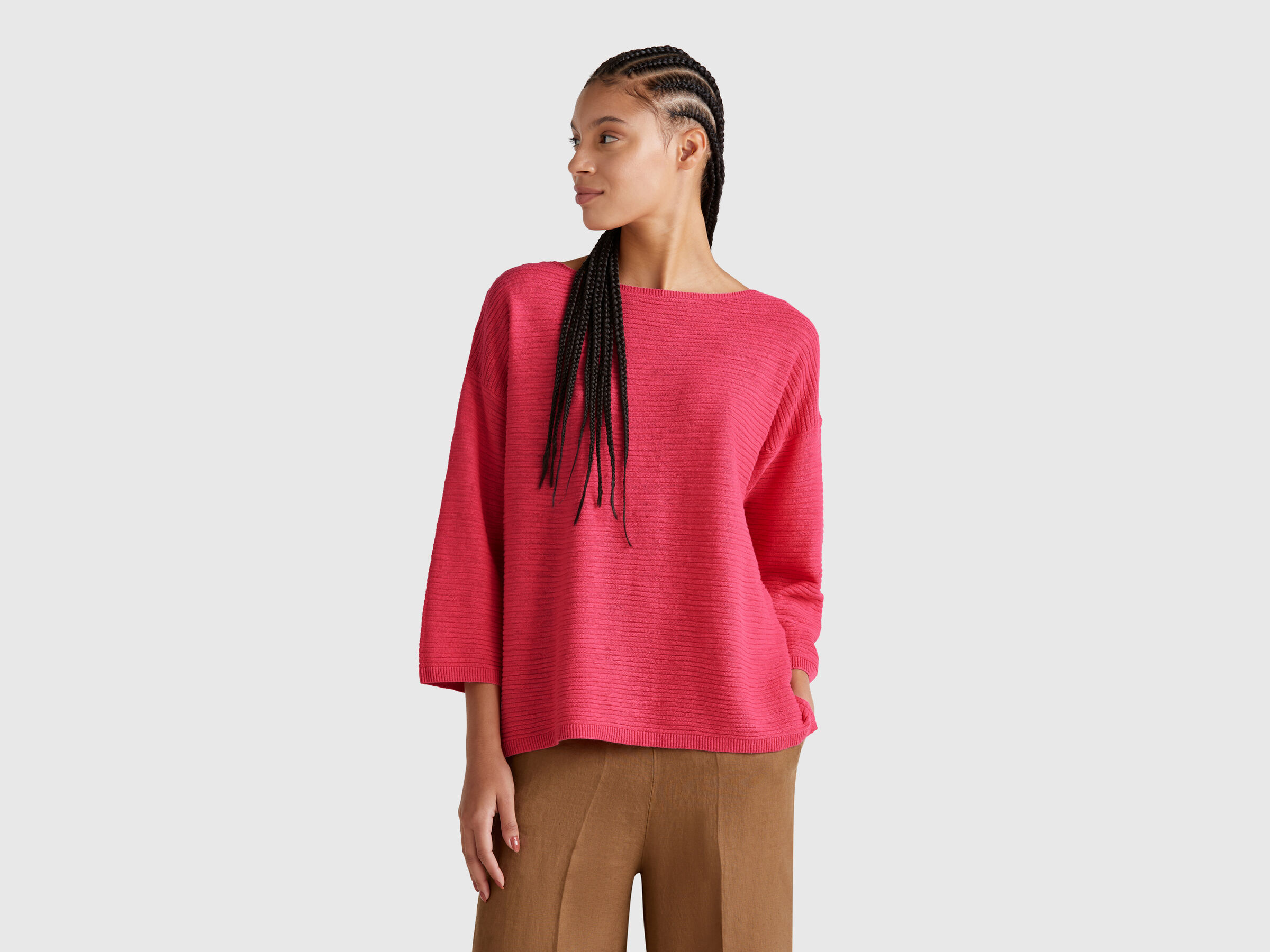 BOAT-NECK SWEAT.L/S Women image number 0
