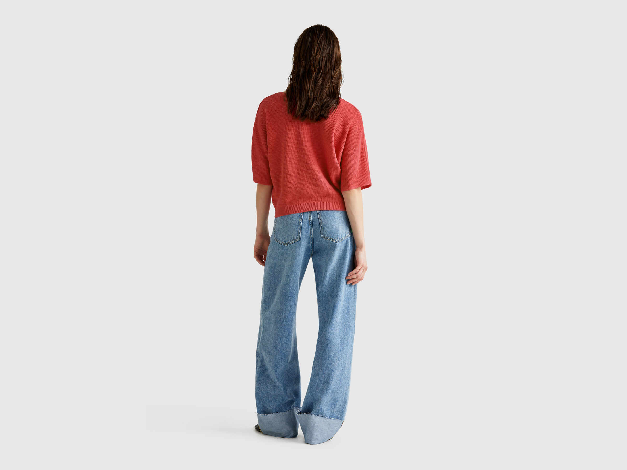 V NECK SWEATER H/S Women image number 1
