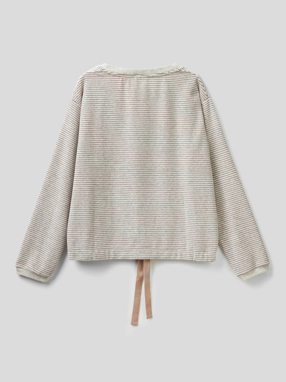 Striped chenille sweater image number 2