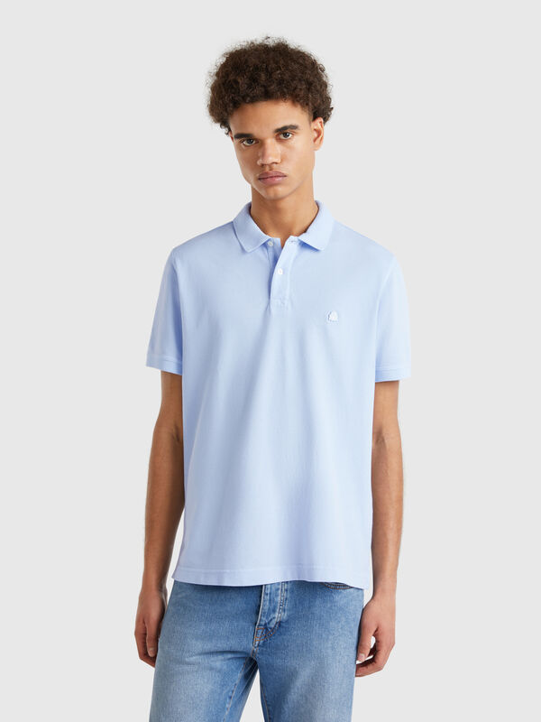 Light blue regular fit polo Men
