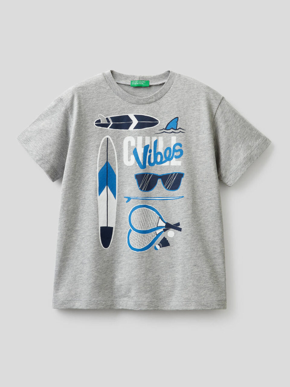 Pure cotton t-shirt with print image number 1