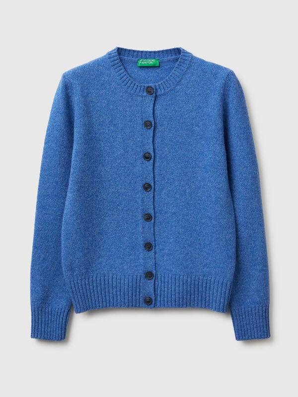 Cardigan in pure Shetland wool Women