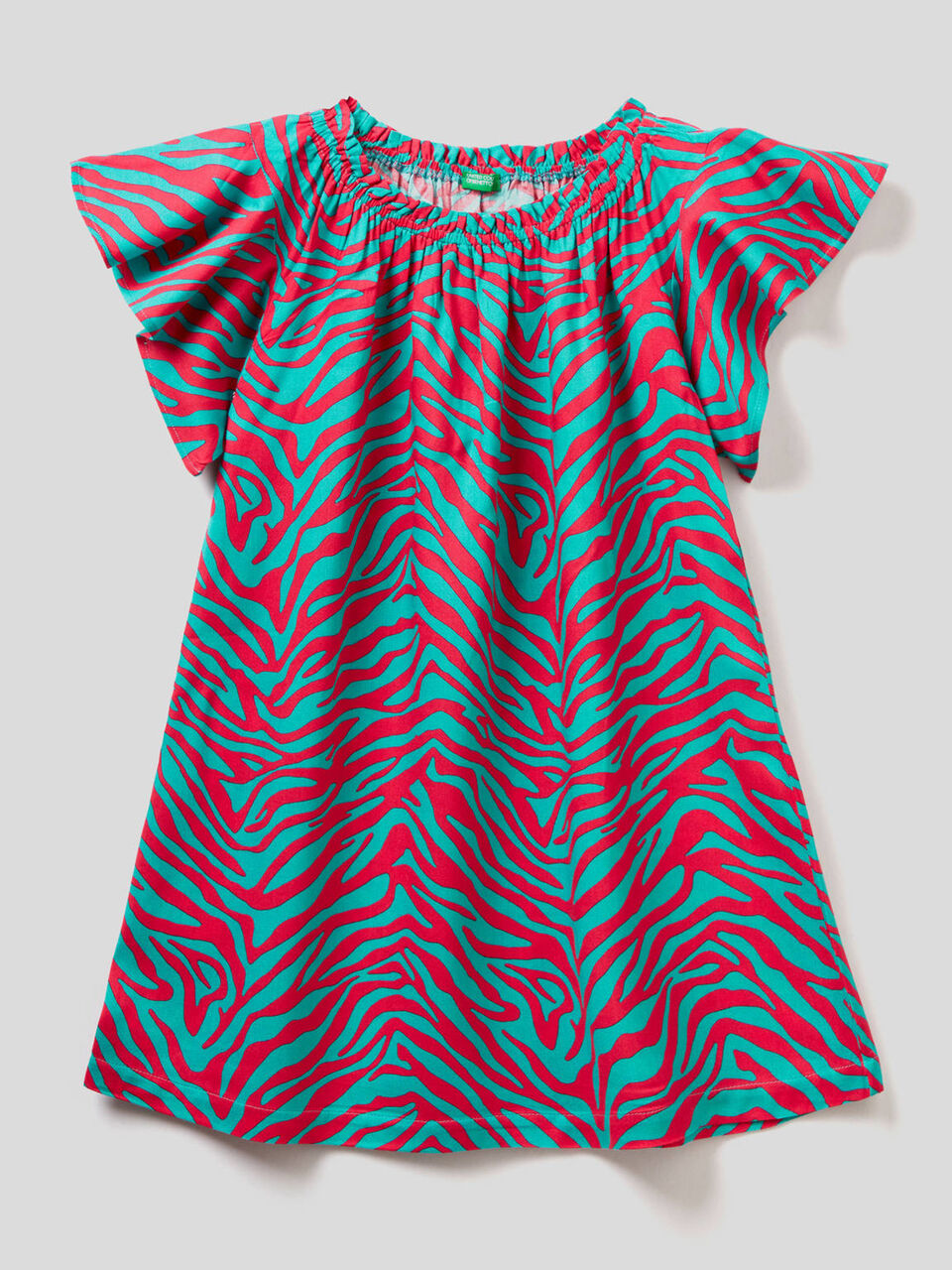 Animal pattern beach cover-up dress image number 1