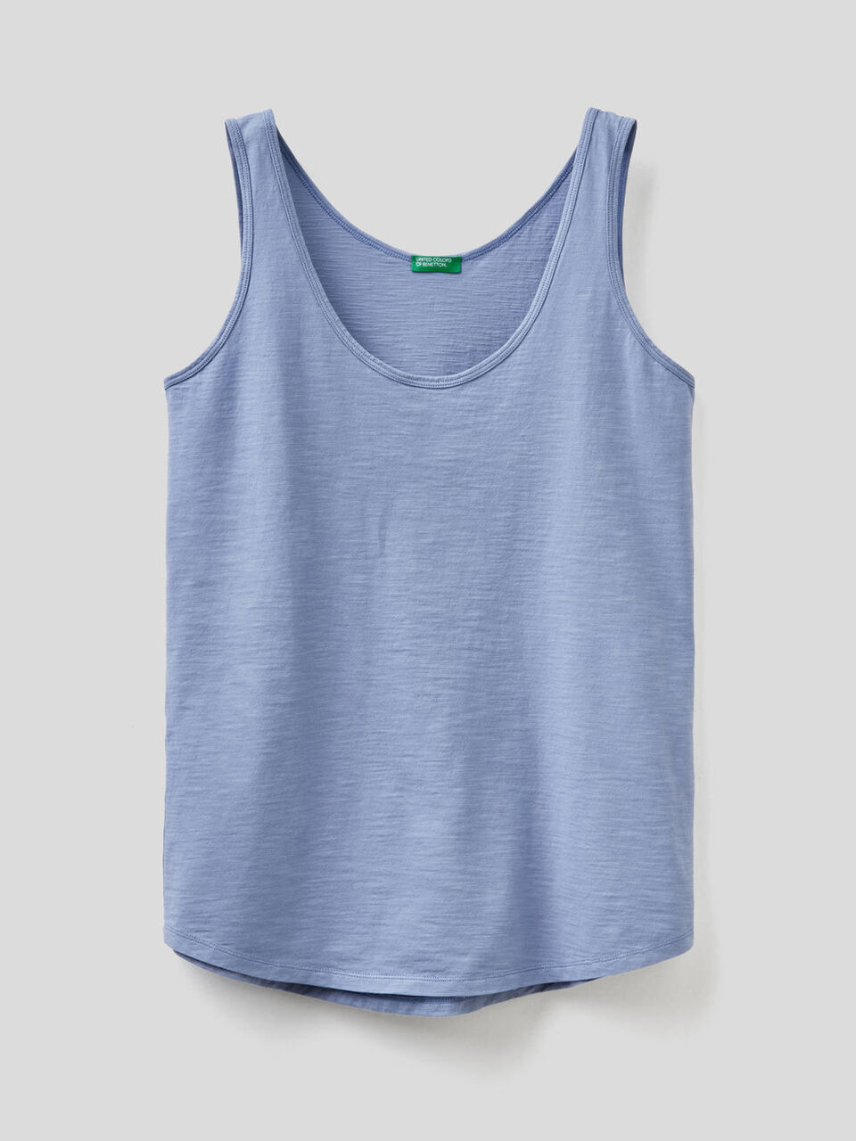 100% cotton tank top with rounded bottom image number 1