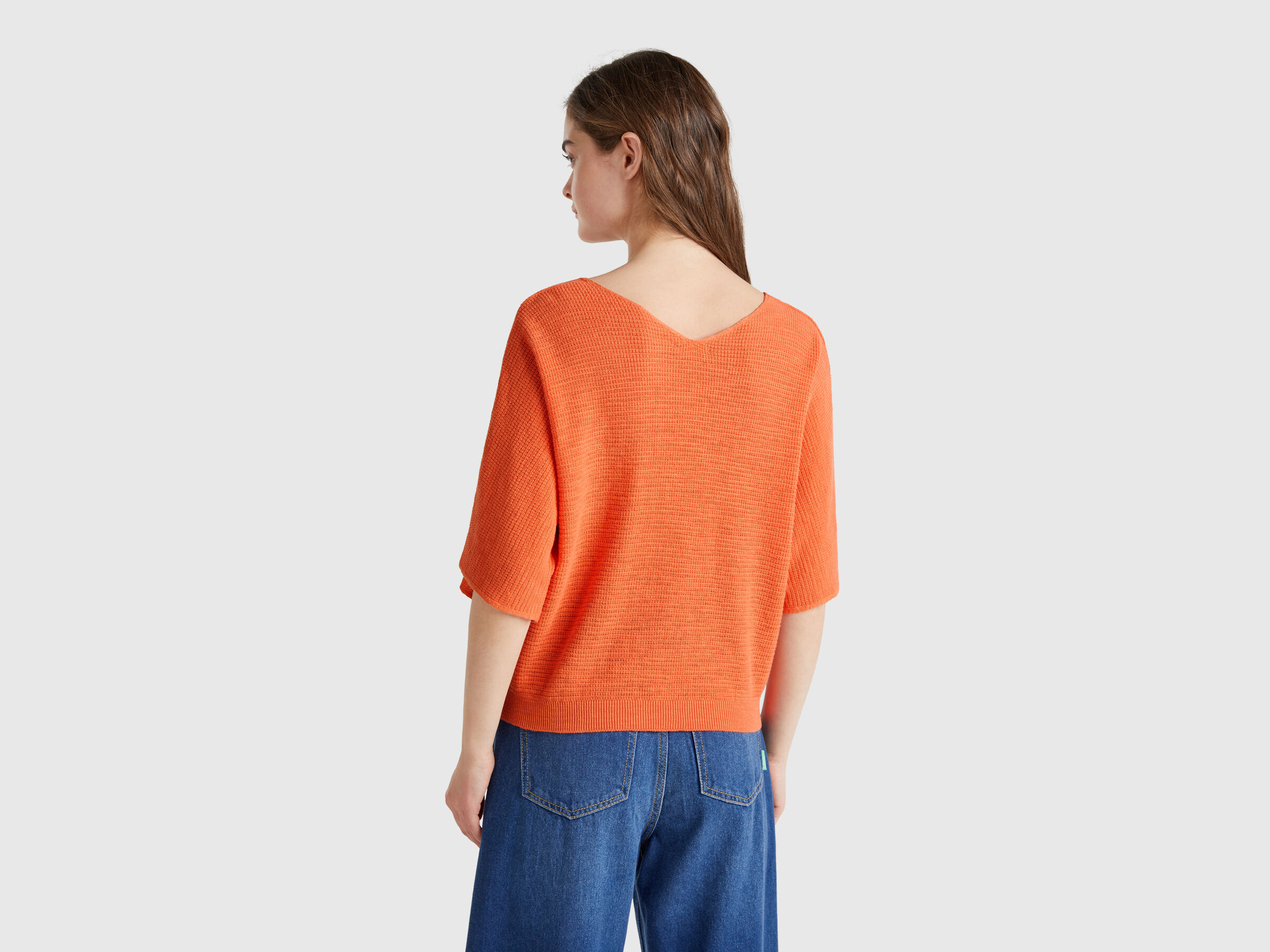 V NECK SWEATER H/S Women image number 2