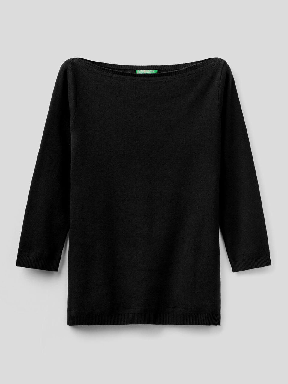 100% cotton boat neck sweater image number 1