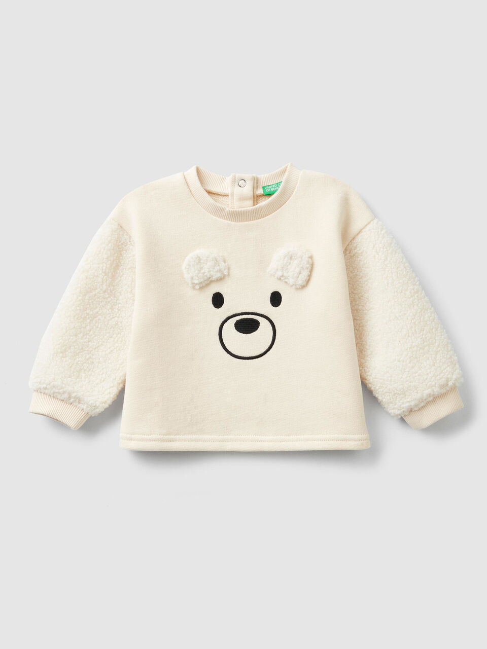 Sweatshirt with fleece sleeves image number 1