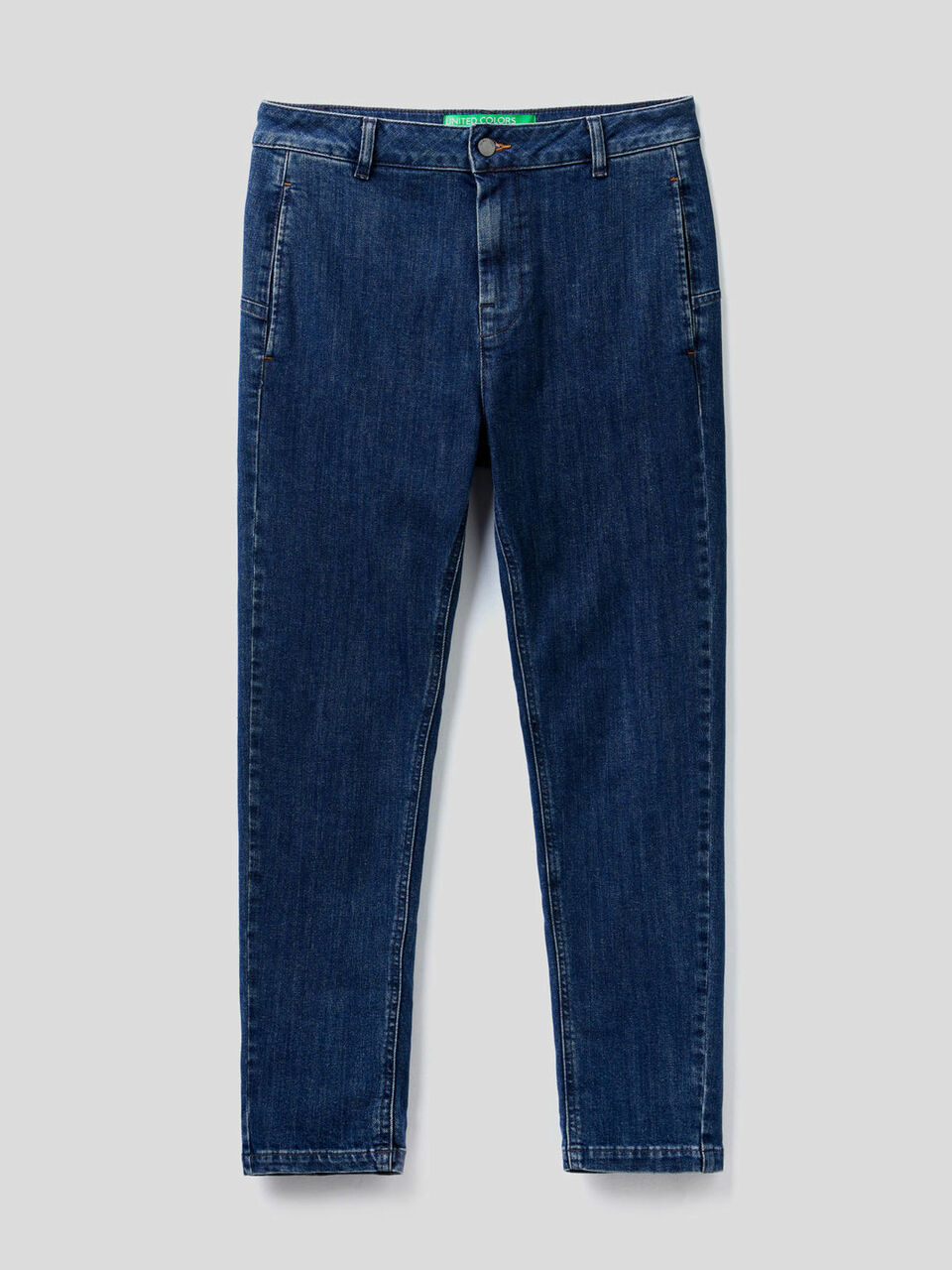 Denim chinos in stretch cotton image number 1