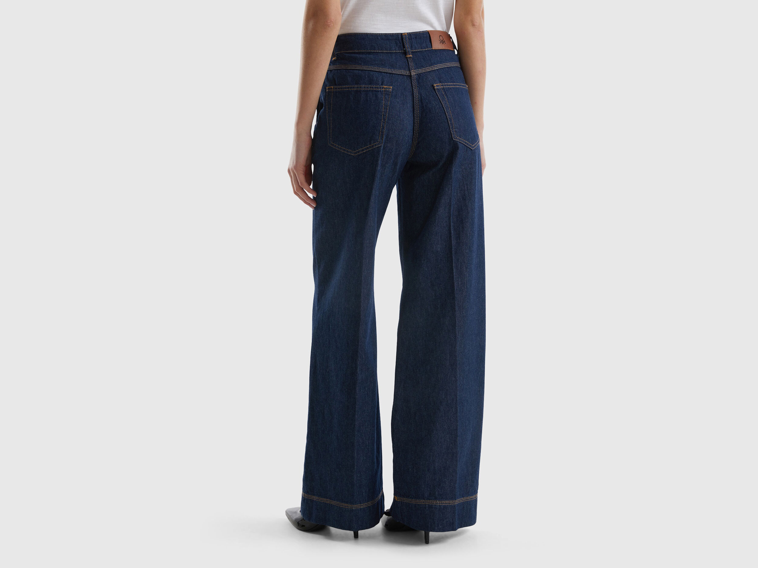 Jeans palazzo benetton sale