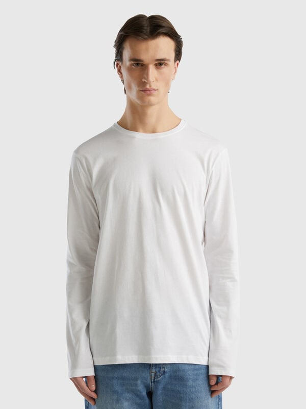Long sleeve pure cotton t-shirt Men