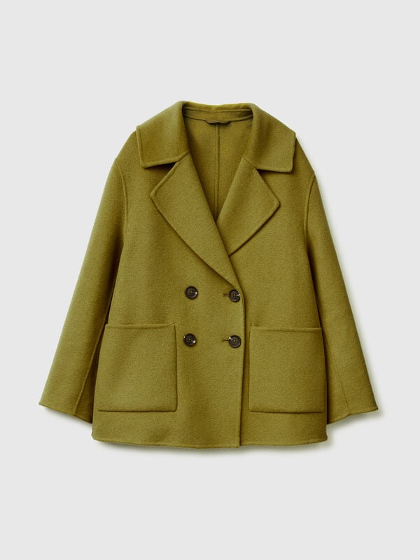 Double-breasted coat in wool blend Women