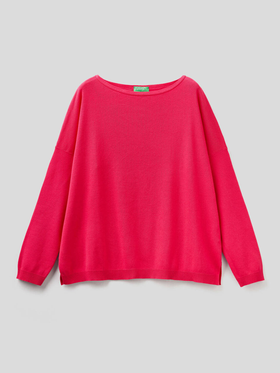 Cotton sweater with round neck image number 1