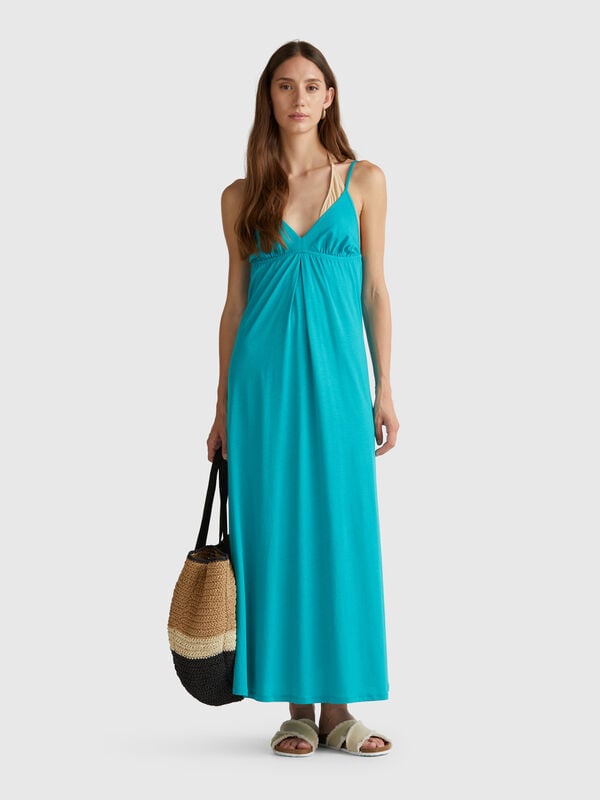 Dress in viscose and cotton blend Women