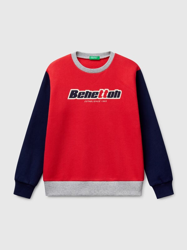 Pure cotton sweatshirt with print Junior Boy