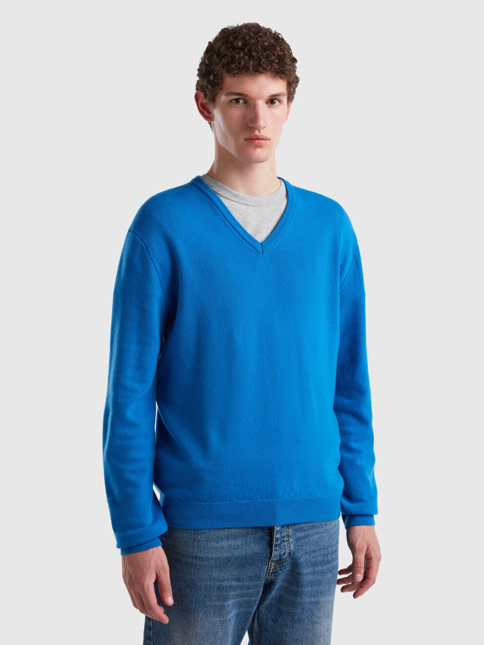 Mens merino wool hotsell v neck sweater