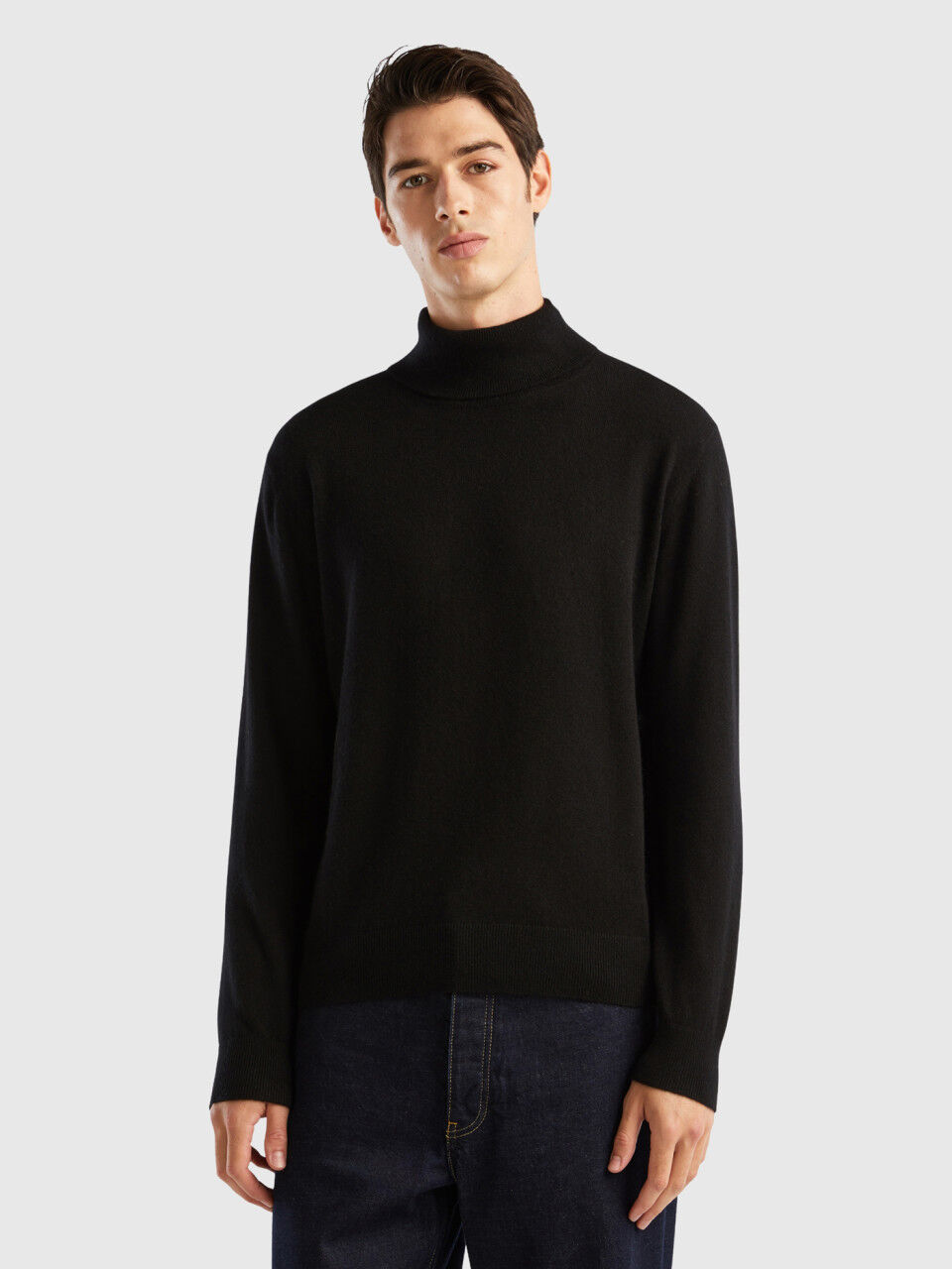 Mens navy turtleneck sweater clearance