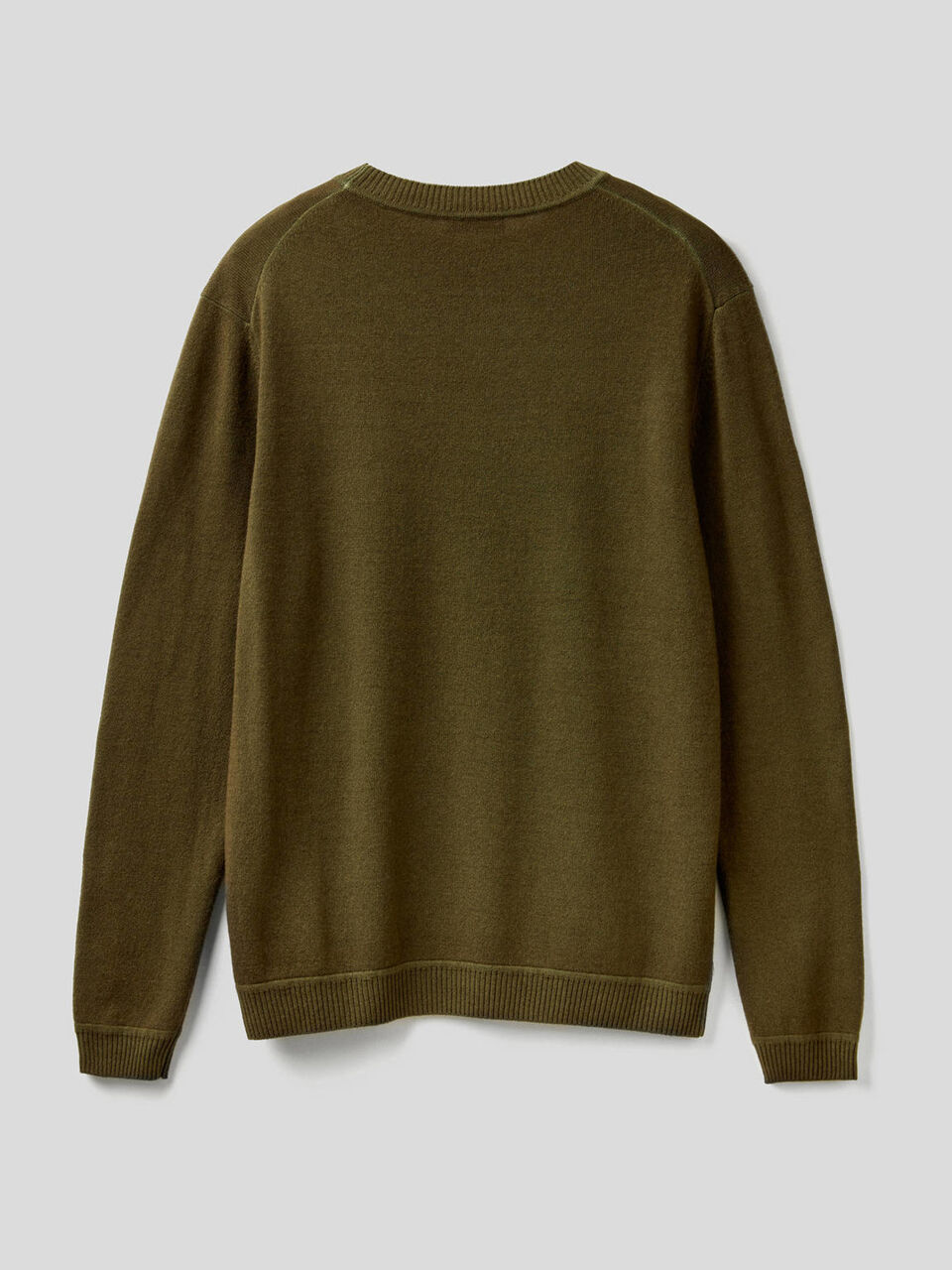 Crew neck sweater in wool blend image number 2
